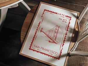 San Francisco Stamp Print