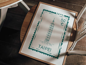 Taipei Stamp Print