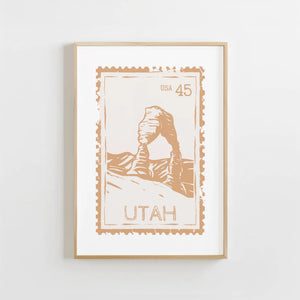 Utah Stamp Print