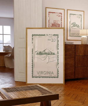 Virginia Stamp Print