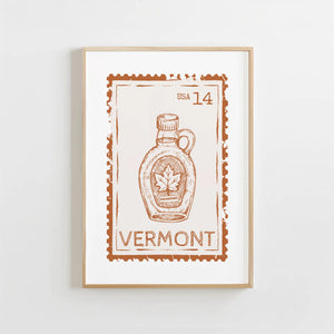 Vermont Stamp Print