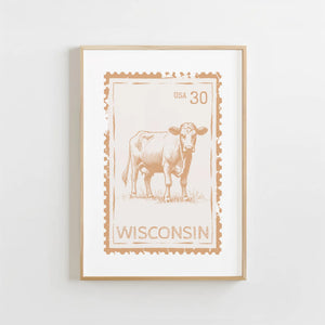 Wisconsin Stamp Print