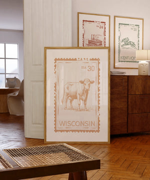 Wisconsin Stamp Print