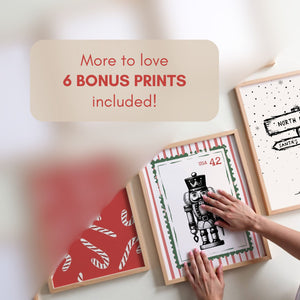 Vintage Christmas Set of 15 Prints