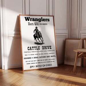 Retro Cattle Ad Poster