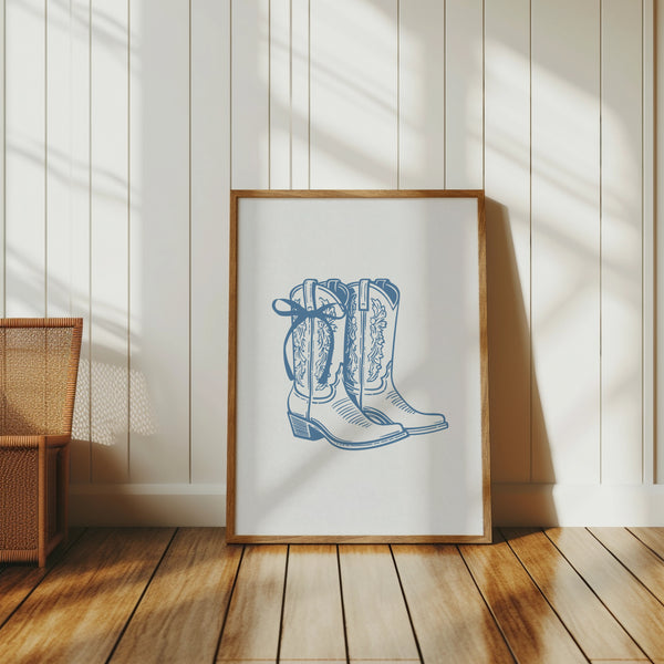 Commercial License - "Cowgirl Boots with Bow" Design