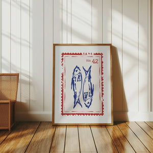 Sardines Stamp Print