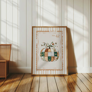 Patchwork Pumpkin Print