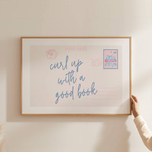 Curl Up With A Good Book Girly Print