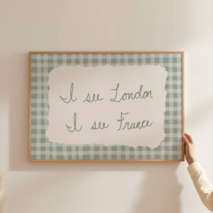 I See London Hand Drawn Horizontal Print