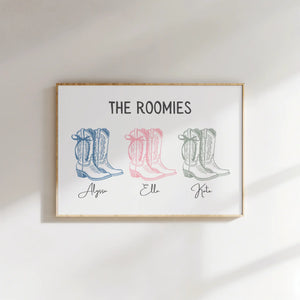 Custom Cowgirl Roommate Print
