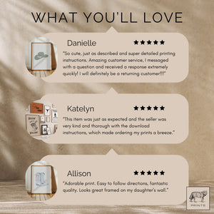 Preppy Valentine Set of 6 Prints