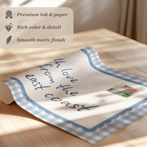 East Coast Gingham Postcard Print