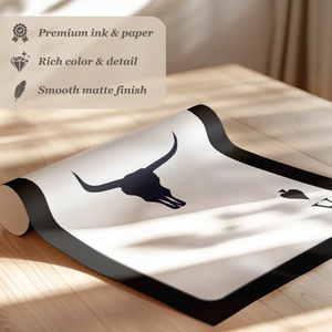 Bull Skull Playing Card Print
