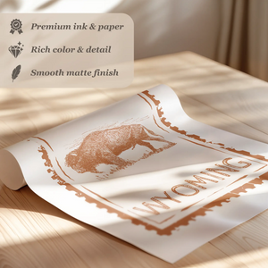 Wyoming Stamp Print