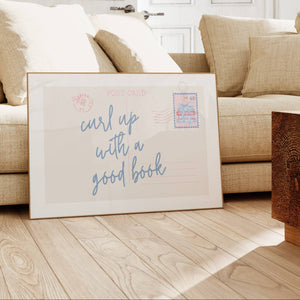 Curl Up With A Good Book Girly Print