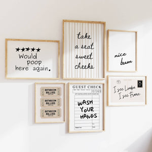 Bathroom Gallery Set of 6 Prints