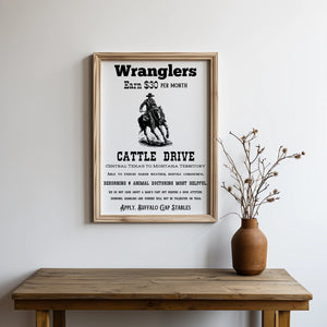 Retro Cattle Ad Poster