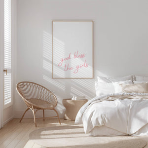 God Bless The Girls Minimalist Print