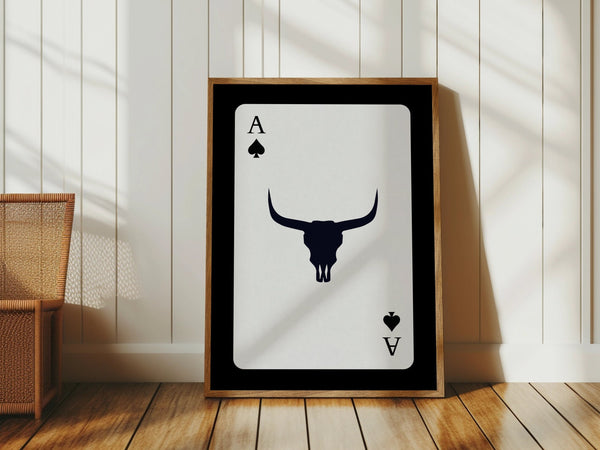 Western Playing Cards Set of 2 Prints