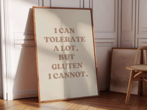 Beige Funny Gluten Print