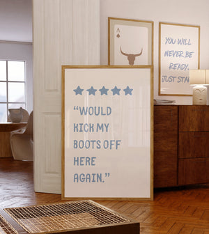 Blue Boots Off Print
