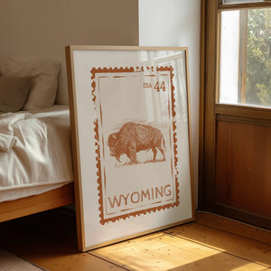Wyoming Stamp Print