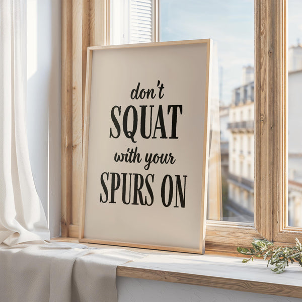 Spurs Funny Bathroom Print