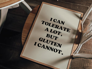 Black Funny Gluten Free Print