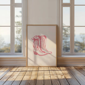 Dark Pink Long Live Cowgirls Set of 3 Prints