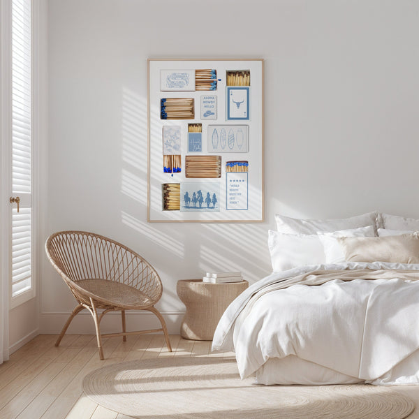 Blue Coastal Cowgirl Matchbox Print