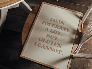 Beige Funny Gluten Print