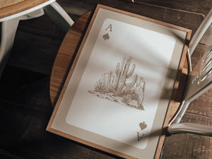 Beige Oklahoma Smokeshow Playing Cards Set of 3 Prints