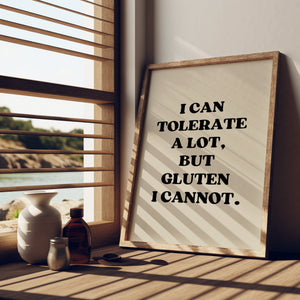 Black Funny Gluten Free Print