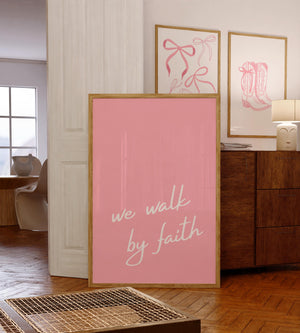 Pink Walk by Faith Set of 3 Prints
