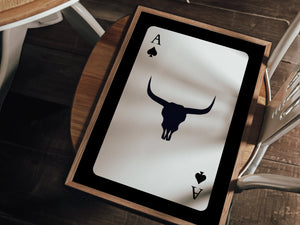 Bull Skull Playing Card Print