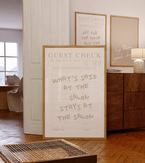 Salon Guest Check Print