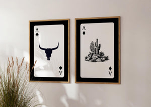 Lucky Playing Cards Set of 3 Prints