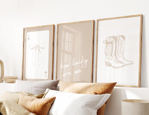 How Lucky Are We Set of 3 Prints