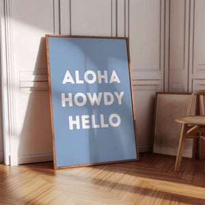 Aloha Howdy Hello Set of 2 Prints
