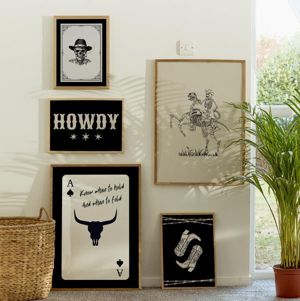Western Gothic Set of 5 Prints
