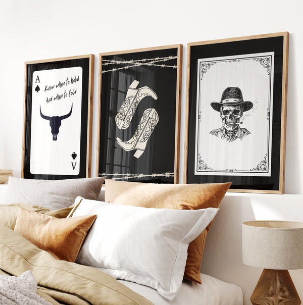 Western Gothic Set of 5 Prints