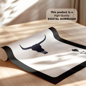 Western Playing Card Set of 3 Prints