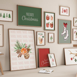 set of 15 farmhouse christmas wall art