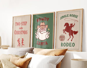 Western Christmas Set of 15 Prints