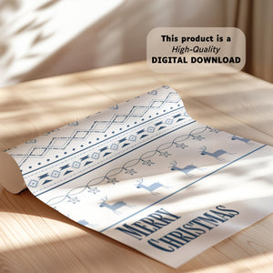 Blue Christmas Set of 15 Prints