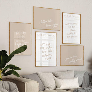 Salon Wall Art Set of 6 Prints