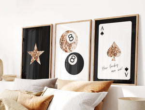 Retro Cowhide Set of 3 Prints