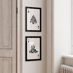 Western Playing Card Set of 3 Prints