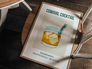 Cowgirl Cocktail Print